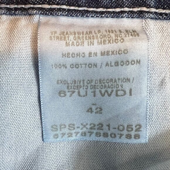 VINTAGE Wrangler Denim Carpenter Painter Jean Baggy Shorts Men Size 42 Blue Y2K - Picture 13 of 13